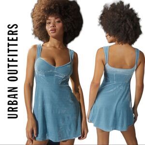 NEW Urban Outfitters UO Genivieve Velvet Corset Mini Dress S M